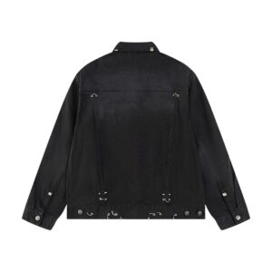 studded denim jacket set