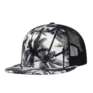palm tree pattern cap