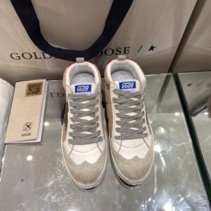 golden goose sky star high tops sneakers red brown