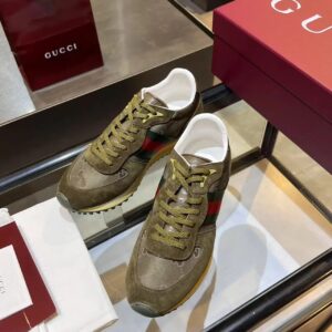 gucci re motion sneakers olive