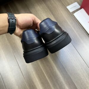 ferragamo casual napa leather mesh sneakers black