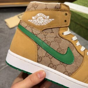 nike x air gucci premium sneakers brown