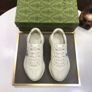 gucci rhyton clunky sneakers white blue