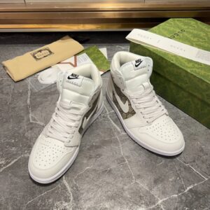 nike x air gucci premium sneakers white
