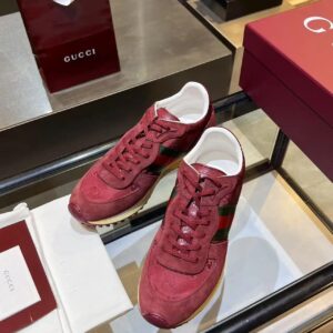 gucci re motion sneakers burgundy
