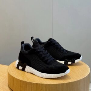 hermes bouncing sneakers black white