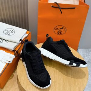 hermes bouncing sneakers black white