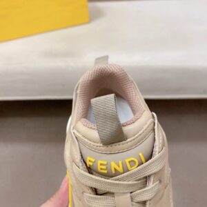 fendi flow cowhide sneakers beige
