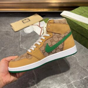 nike x air gucci premium sneakers brown
