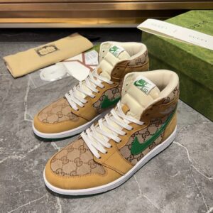 nike x air gucci premium sneakers brown