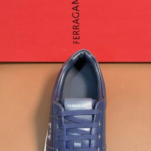 ferragamo premium cowhide sneake blue