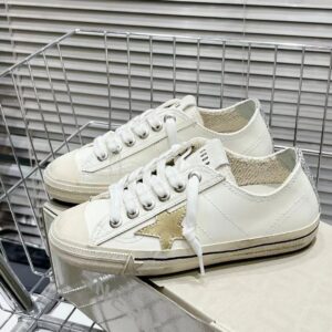golden goose vstar2 sneakers white gold