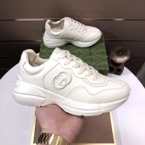 gucci rhyton clunky sneakers white