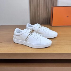 hermes day nappa sneakers white