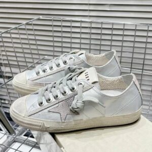 golden goose vstar2 sneakers silver
