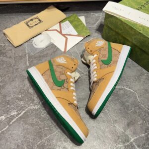 nike x air gucci premium sneakers brown