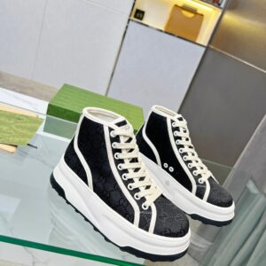 gucci platform sneakers black