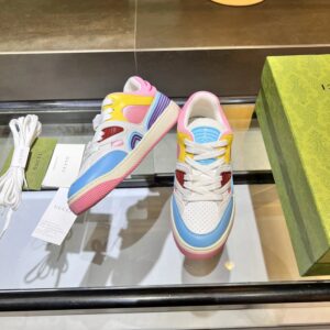 gucci screener low top sneakers pink blue