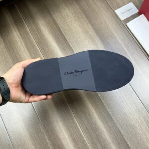 ferragamo trendy napa leather canvas sneakers black