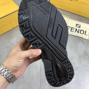fendi flow casual sneakers cowhide black
