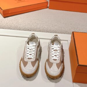 hermes jet suede sneakers beige