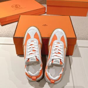 hermes jet suede sneakers orange