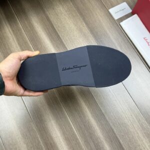 ferragamo trendy napa leather canvas sneakers blue