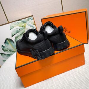 hermes bouncing casual sneakers black