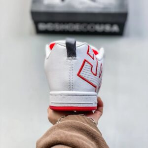 dc shoes casual sneakers white red
