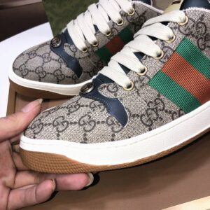 gucci distressed screener sneaker grey
