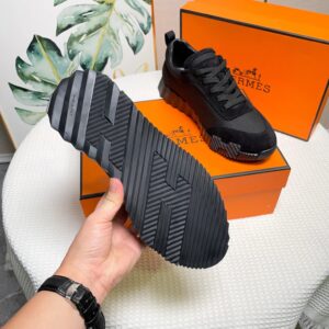 hermes bouncing casual sneakers black