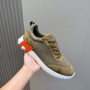 hermes bouncing sneakers brown