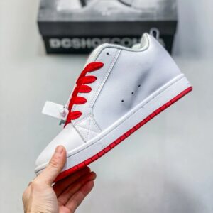 dc shoes casual sneakers white red