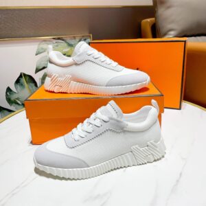 hermes bouncing casual sneakers white