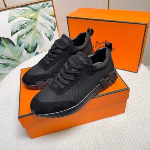 hermes bouncing casual sneakers black