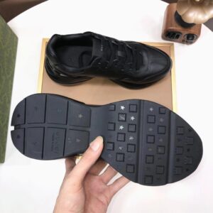 gucci rhyton clunky sneakers black white