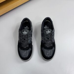 fendi suede sneakers black