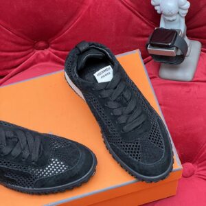 hermes jet suede mesh sneakers black