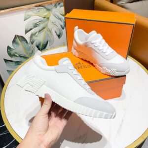 hermes bouncing casual sneakers white