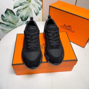hermes bouncing casual sneakers black
