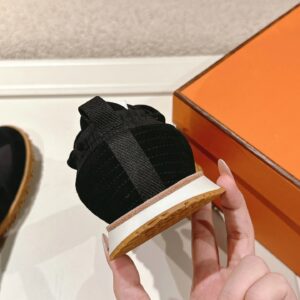 hermes jet suede sneakers black