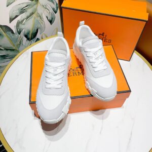 hermes bouncing casual sneakers white