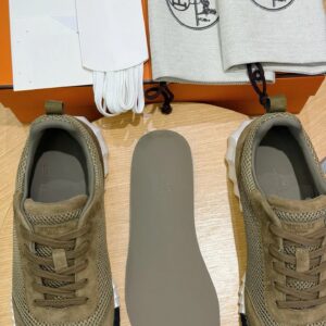 hermes bouncing sneakers brown