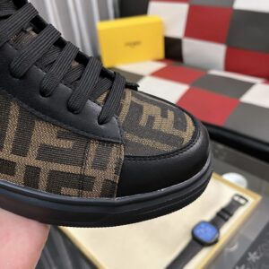 fendi luxury high top sneakers brown