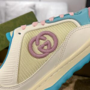 gucci lido mac80 sneakers white blue