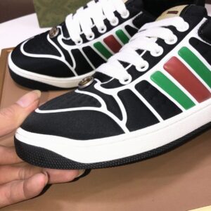 gucci distressed screener sneaker black