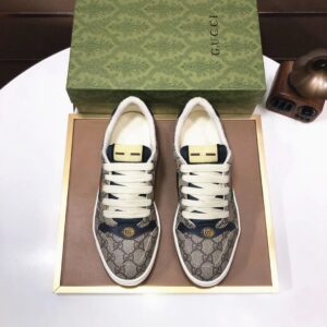 gucci distressed screener sneaker grey