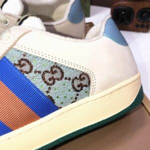 gucci distressed screener sneaker blue