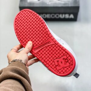 dc shoes casual sneakers white red
