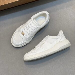 ferragamo napa leather sneakers white